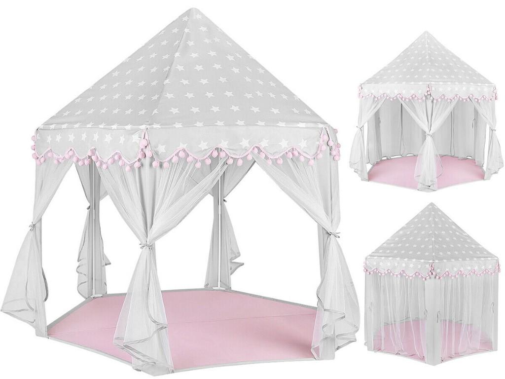 Speeltent voor Kinderen 135x135x140cm Roze-Wit, Kinderen en Baby's, Nieuw, Ophalen of Verzenden
