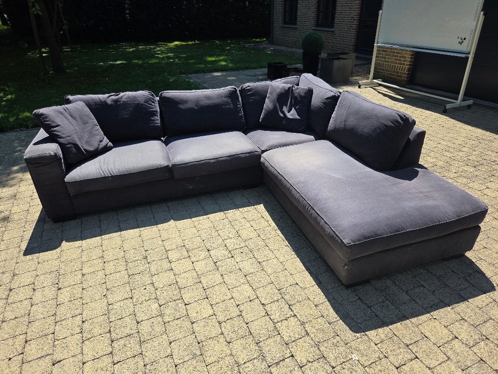 Hoekbank, Huis en Inrichting, Zetels | Zetels, Gebruikt, Hoekbank, Vierpersoons of meer, 250 tot 300 cm, 75 tot 100 cm, Stof, Ophalen