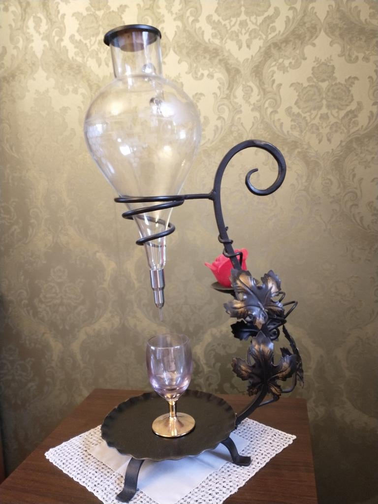 Elegante glazen wijn/likeurdispenserdispenser, Ophalen, Glas