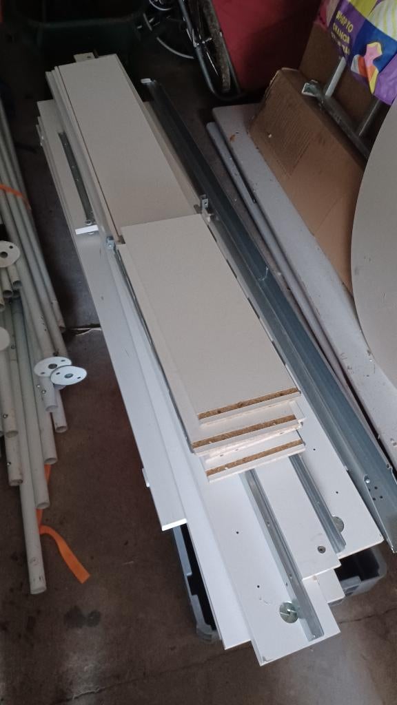 Cadre lit avec rangement, blanc - Ikea BRIMNES, Enlèvement, Utilisé, 200 cm, Deux personnes