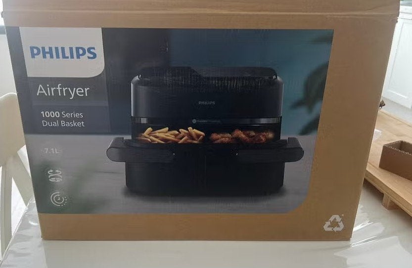 Philips Dubbele Airfryer NA150/00 Nieuw in Doos, Verzenden, Nieuw, Airfryer, 1000 t/m 1499 gram
