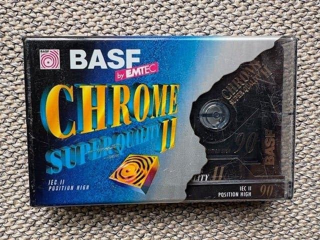 Cassette K7 Tape BASF Emtec Chrome II 90min New!!, Enlèvement ou Envoi, Neuf, dans son emballage