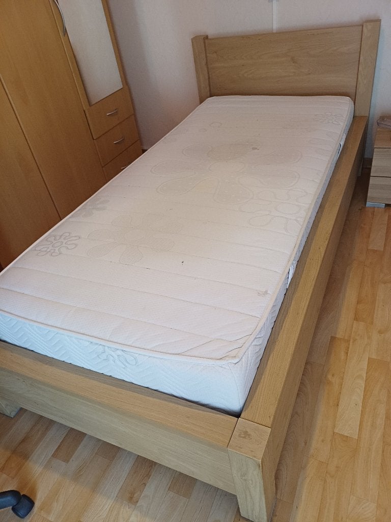Eenpersoonsbed, Ophalen, Gebruikt, 90 cm, Eenpersoons