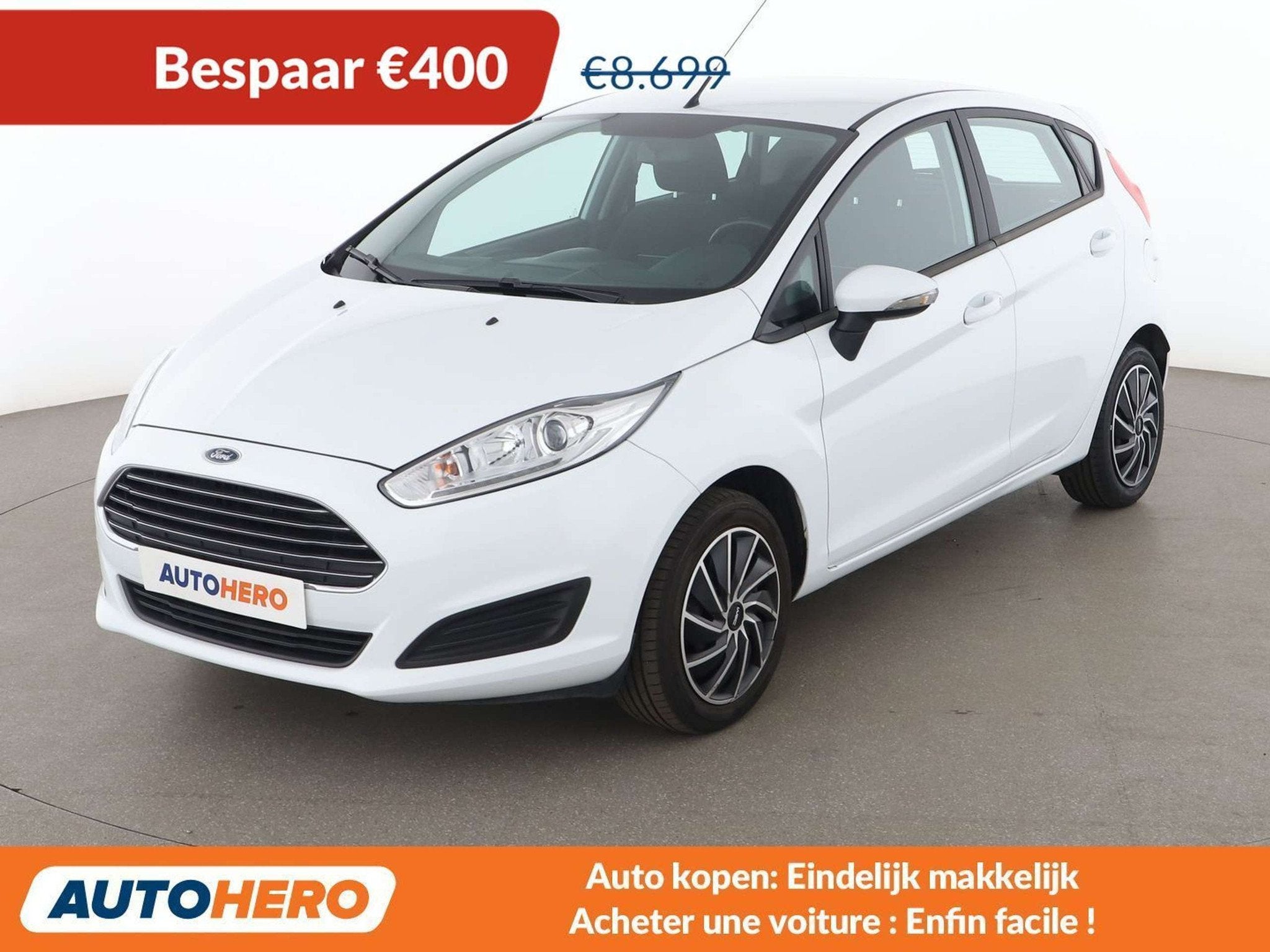 Ford Fiesta 1.0 Trend (bj 2016), Auto's, Voorwielaandrijving, Stof, Gebruikt, Zwart