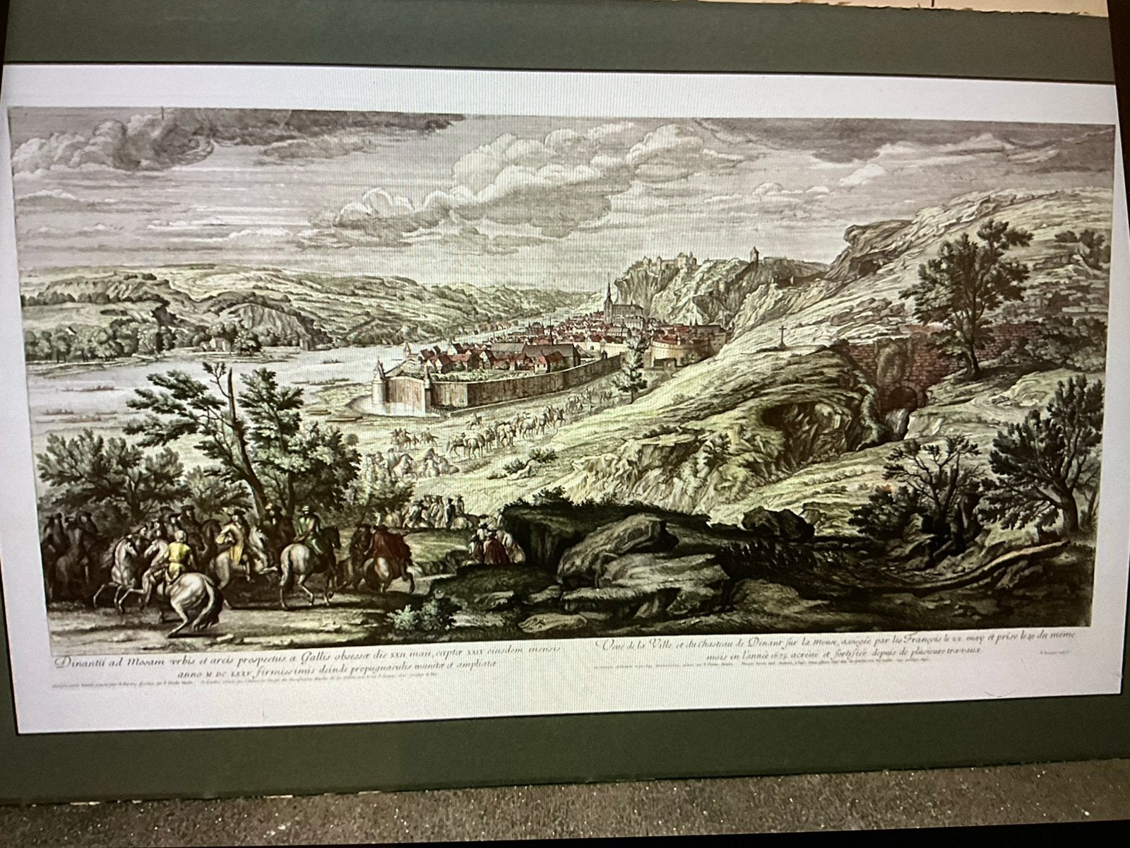 Chalcographie musee du louvre Van der Meulen Vue de dinand, Antiek en Kunst, Ophalen, 1600 - 1699, Gravure, 53 cm