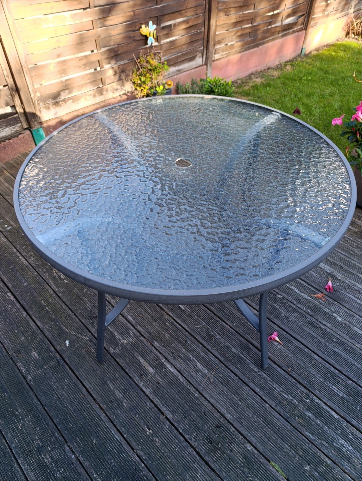 table de jardin, Enlèvement, Métal