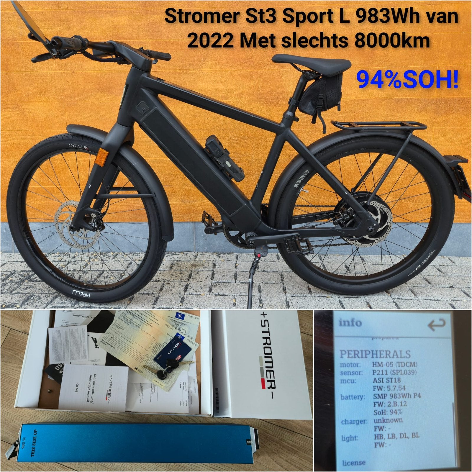 Speedpedelec Stromer St3 Sport Black L 983Wh, Ophalen, Zo goed als nieuw, 51 tot 55 cm, Stromer
