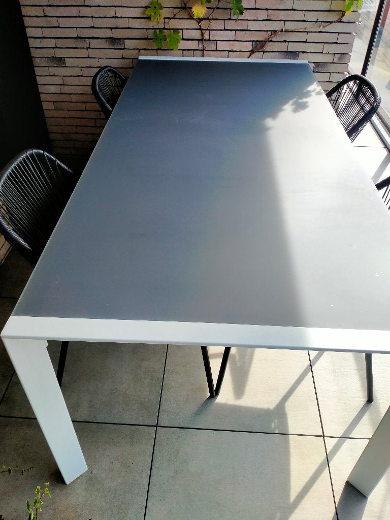 Tuin tafel met stoelen, Tuin en Terras, Ophalen, 6 zitplaatsen, Zo goed als nieuw, Tuinset