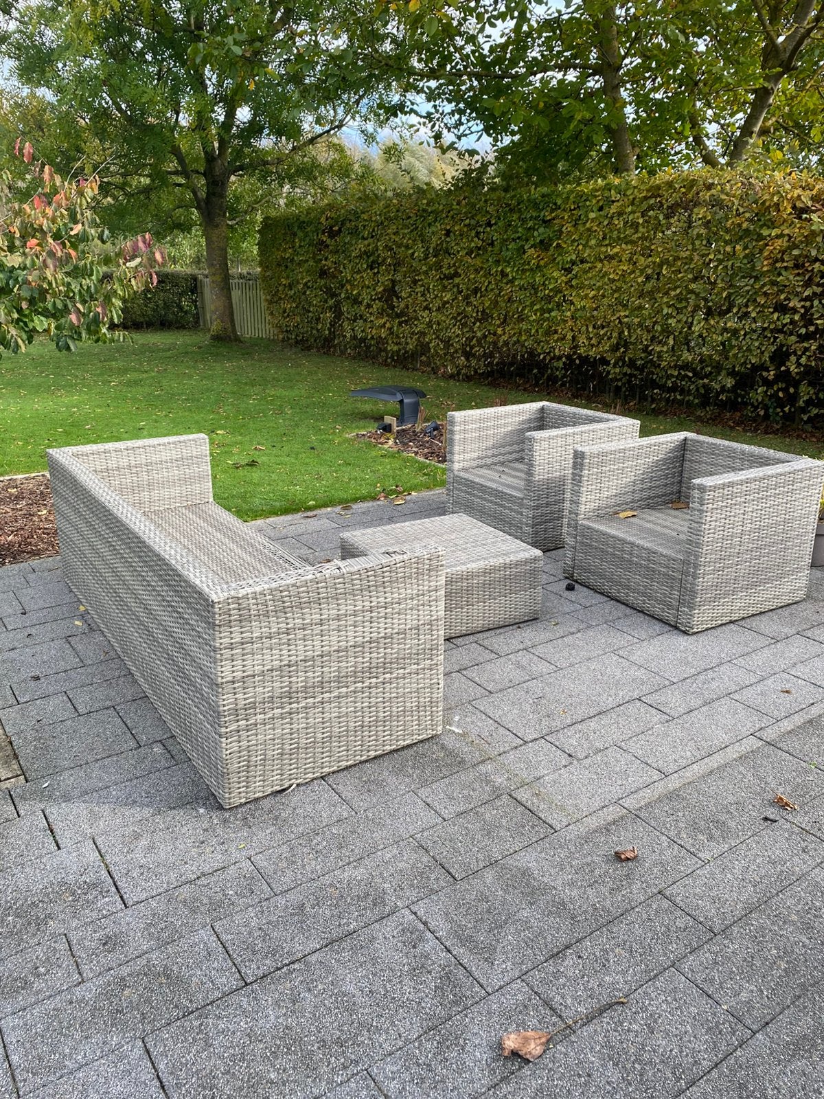 Loungeset wicker, Ophalen, 5 zitplaatsen, Gebruikt, Bank