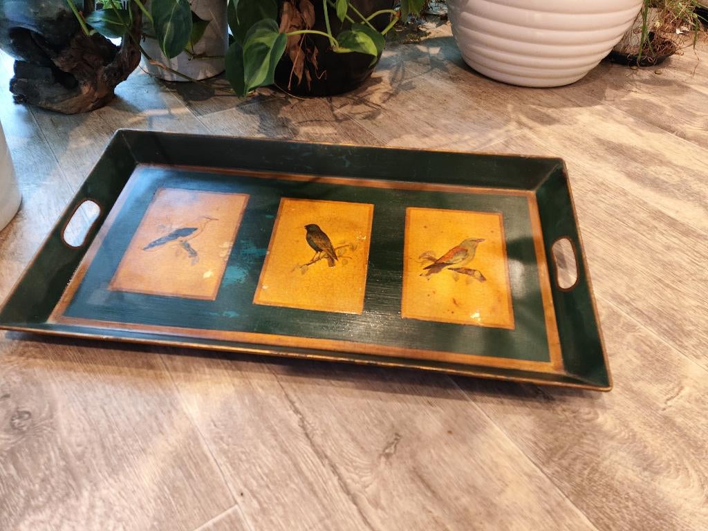 Plateau vintage XL : — John Gould Style, Enlèvement ou Envoi, Métal