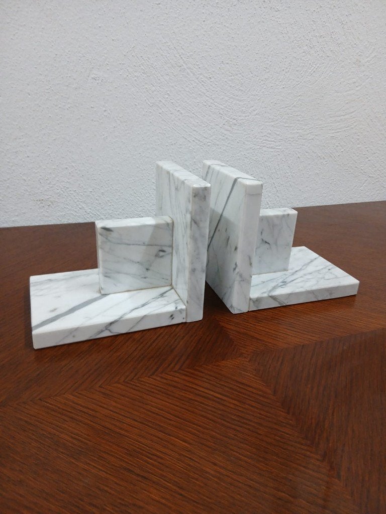 Prachtige Hollywood Regency Marmeren Boekensteunen (4,5 kg), Antiek en Kunst, Ophalen of Verzenden