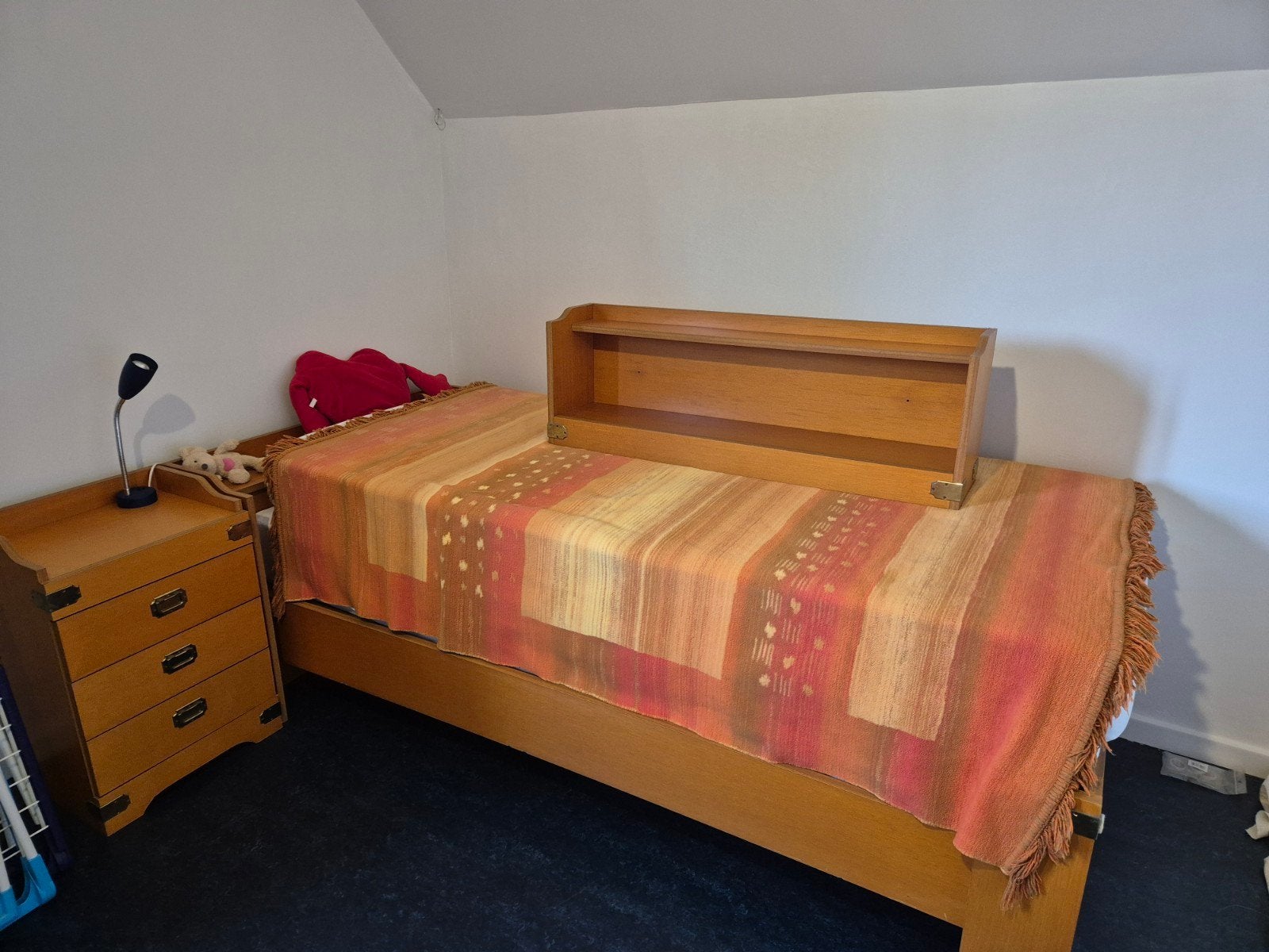 1 persoonsbed, Maison & Meubles, Enlèvement, Utilisé, Une personne, Brun