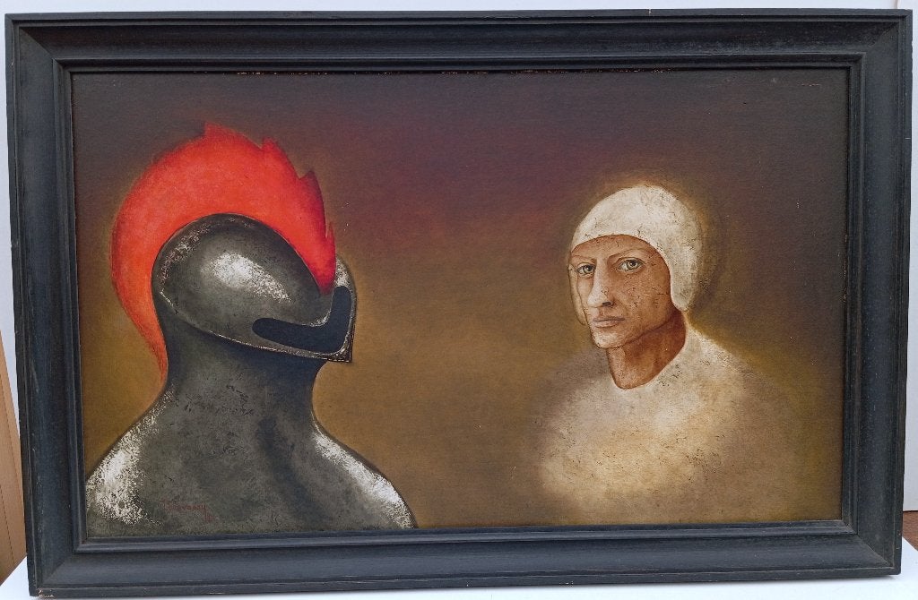 GRAND TABLEAU CALAVASSY 1976, Antiquités & Art, Art | Peinture | Classique, Enlèvement ou Envoi, Encadré, Peinture à l'huile
