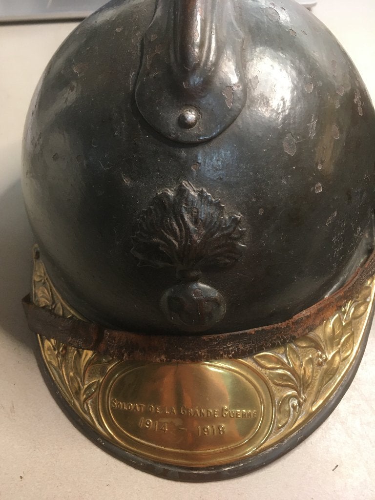Originele franse infantrie helm uit wo1 adrian helm, Ophalen of Verzenden, Landmacht, Helm of Baret