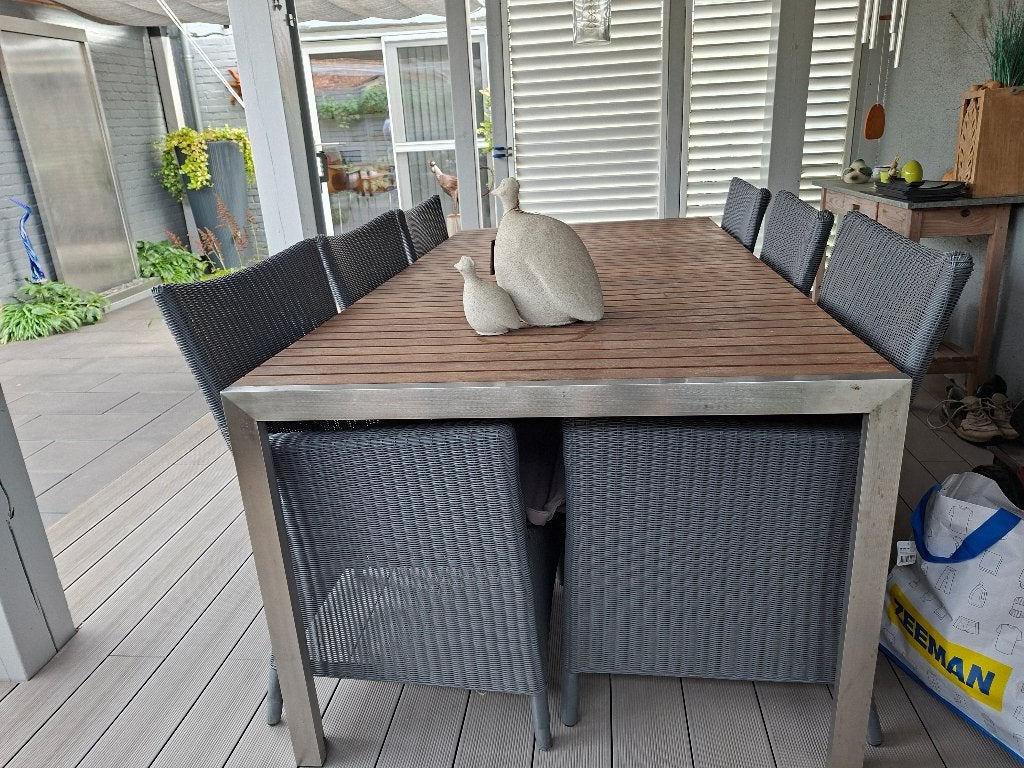 compleet 6-persoons tuinset, Table à dinner, Salons de jardin, Enlèvement, Utilisé
