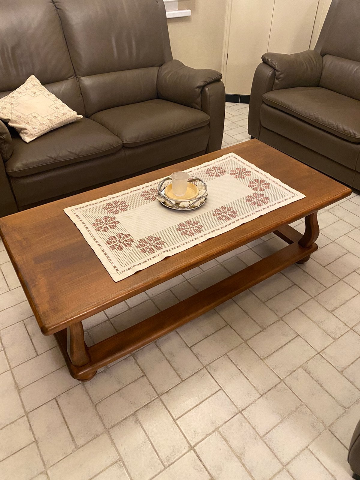 Salontafel, Huis en Inrichting, Tafels | Salontafels, Ophalen, Gebruikt, 100 tot 150 cm, Rustiek