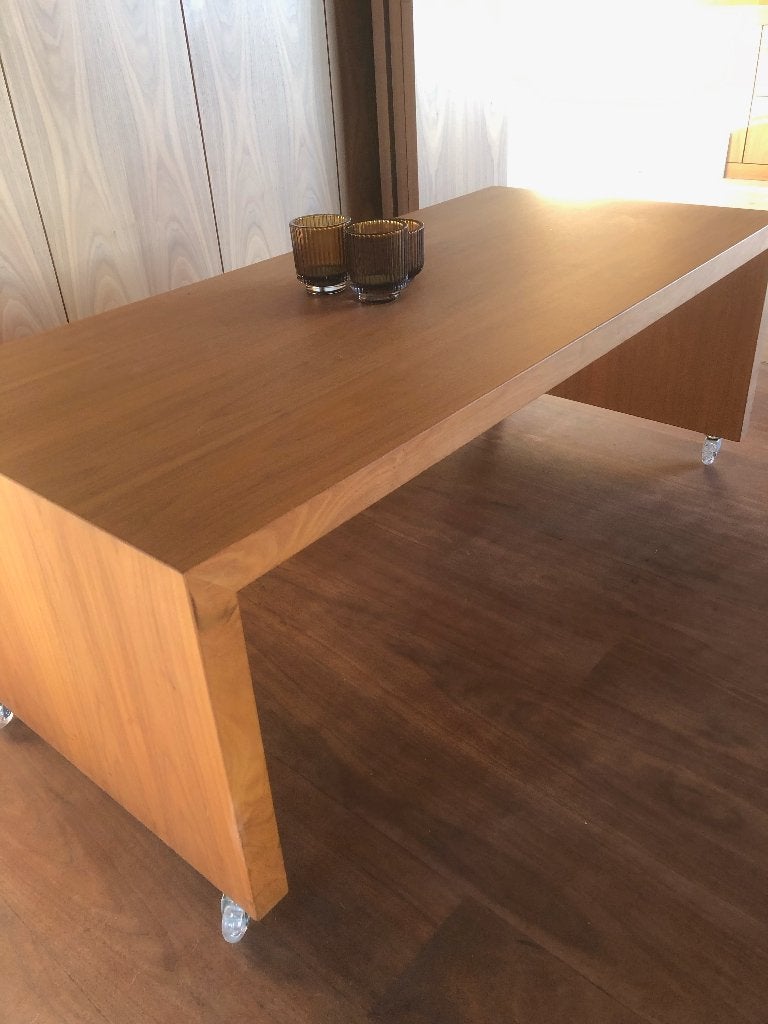Salontafel fineer eik, Huis en Inrichting, Tafels | Salontafels, Ophalen, Gebruikt, 100 tot 150 cm, Eikenhout