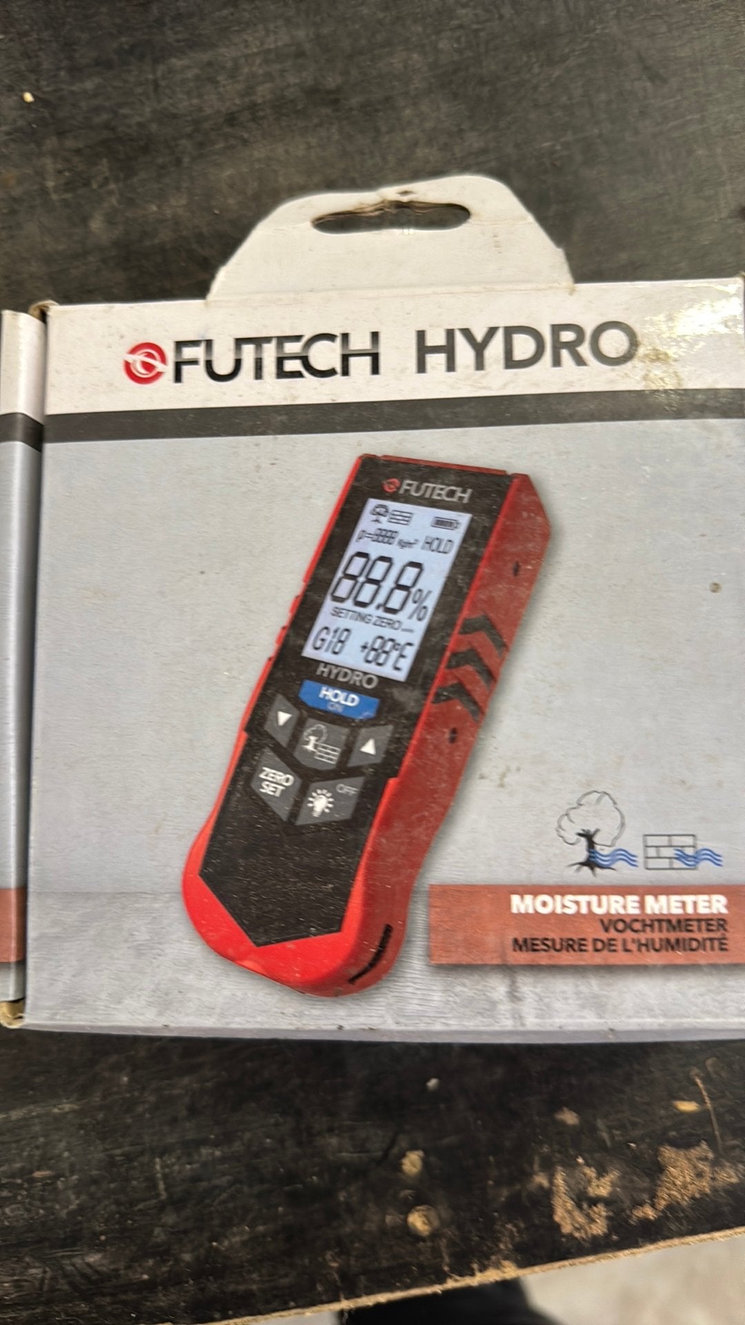 Futech vochtigheidsmeter, Doe-het-zelf en Bouw, Ophalen of Verzenden, Nieuw, Vocht of Vloeistof