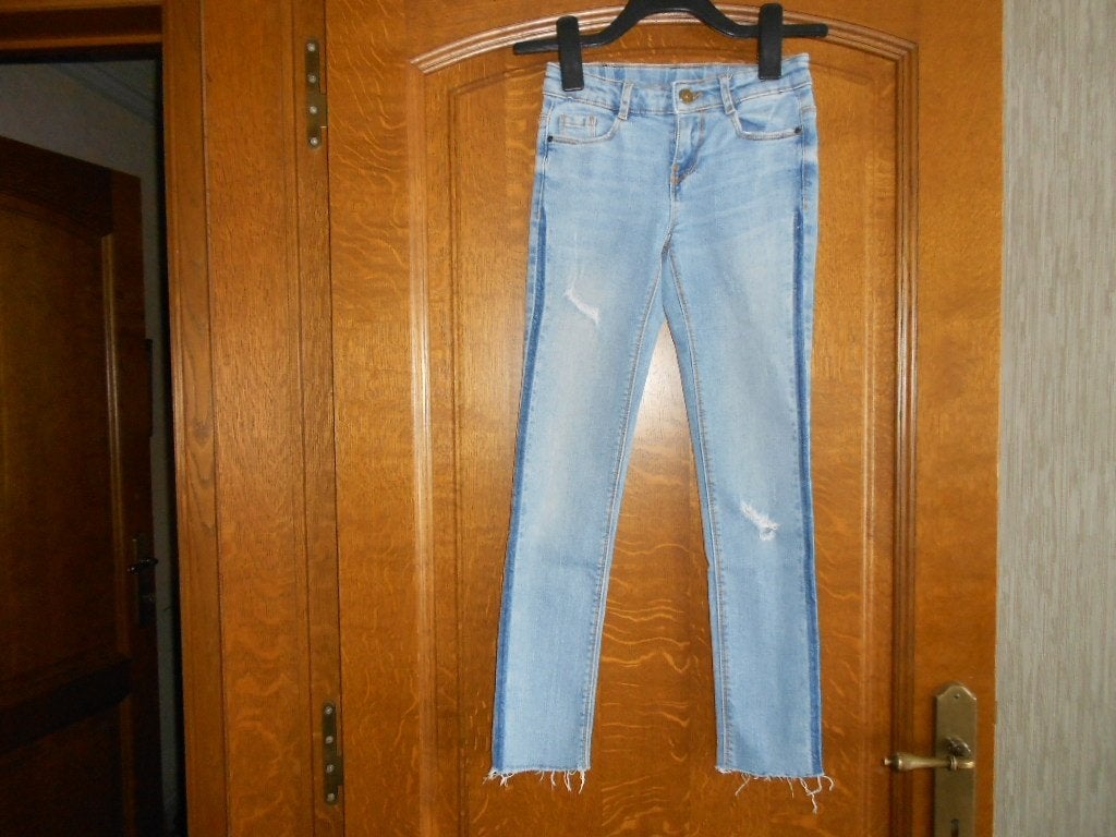 lichtblauwe jeansbroek mt 134 TAO, Kinderen en Baby's, Broek, Gebruikt, Meisje, Tape à l´oeil - Tao