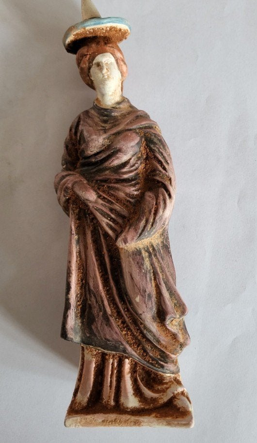 Tanagra terracotta beeldje, Ophalen of Verzenden