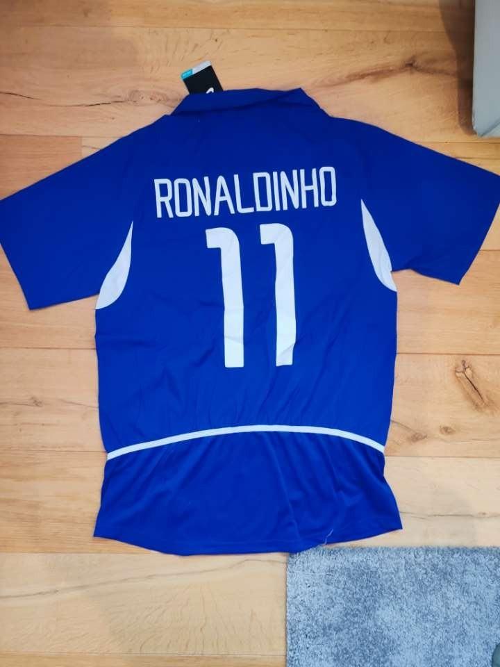 Ronaldinho Brazilië Shirt Blauw, Kleding | Heren, Sportkleding, Maat 52/54 (L), Blauw, Nike, Nieuw