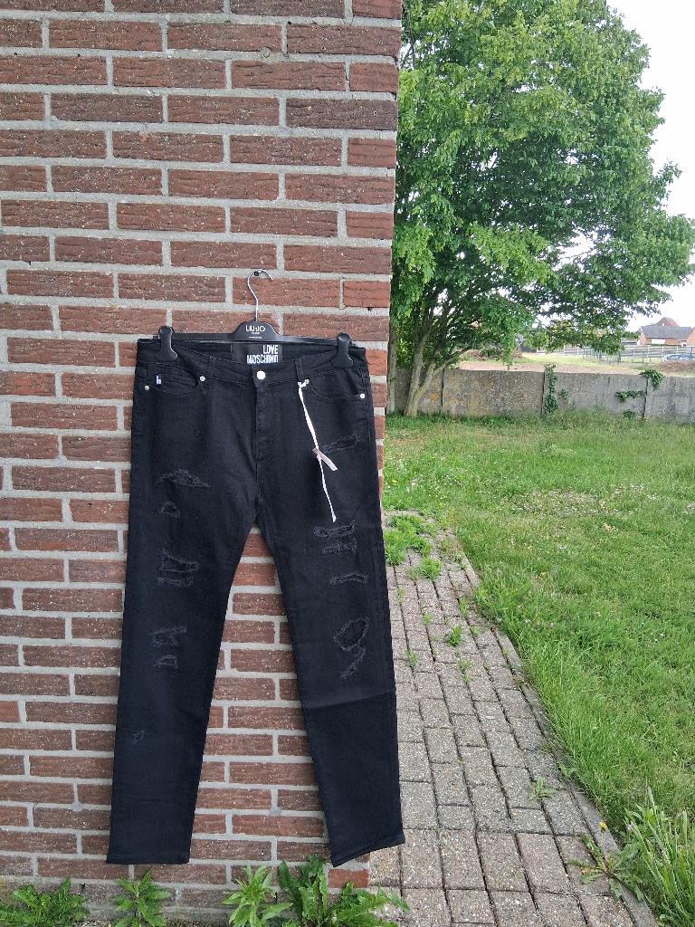 Dames jeans broek Love Moschino Mt31, Maat 38/40 (M), Love Moschino, Zwart, Nieuw