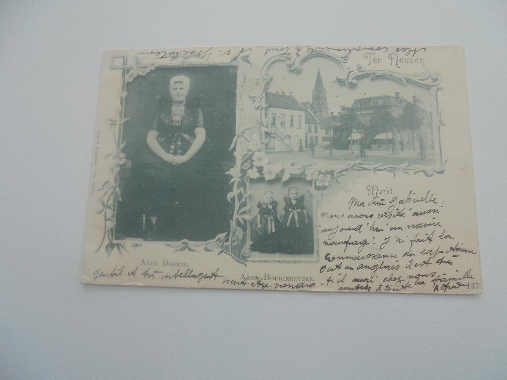 ter neuzen- axel boerin-nederland, Collections, Cartes postales | Pays-Bas, Envoi, Avant 1920, Affranchie, Zélande
