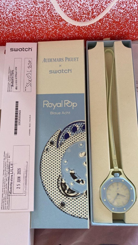 Swatch  Audemars Piguet Royal Pop Blue Acht, Enlèvement, Neuf, Montre-bracelet, Swatch
