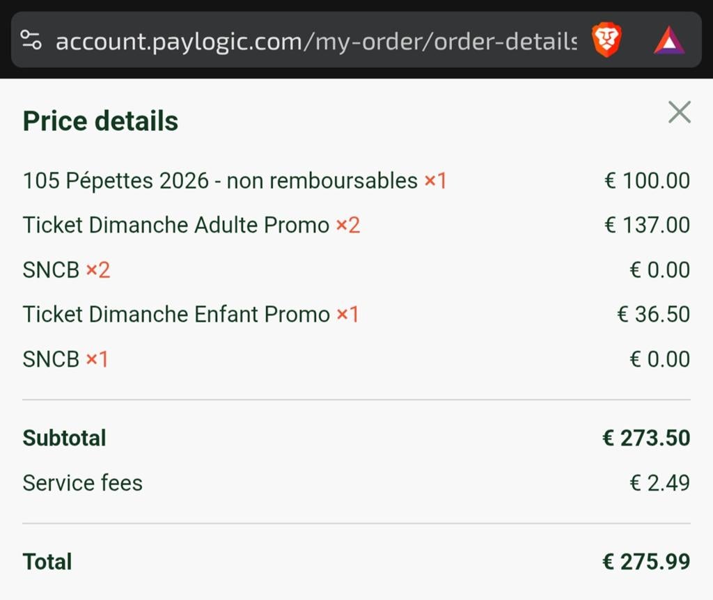 LaSemo 2026 12 juillet 2 adultes 1 enfant + 105€ consommatio, Tickets & Billets, Billets & Tickets Autre