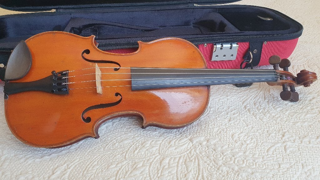 Violon début 1900 Entièrement restauré, Enlèvement, Violon 4/4, Violon, Avec valise