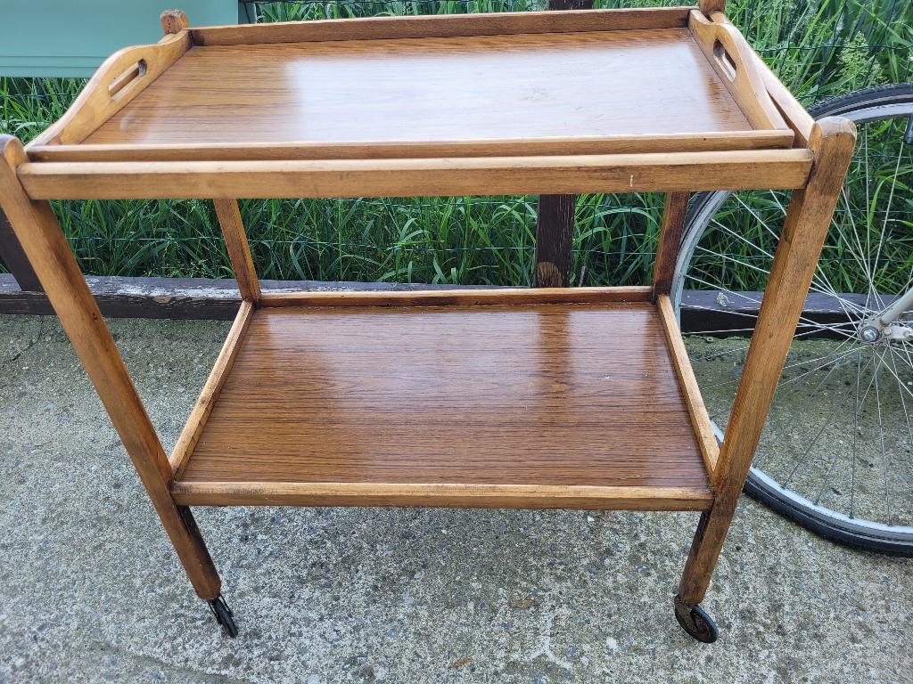 Desserte vintage années 60 style scandinave/Plateau amovible, Enlèvement