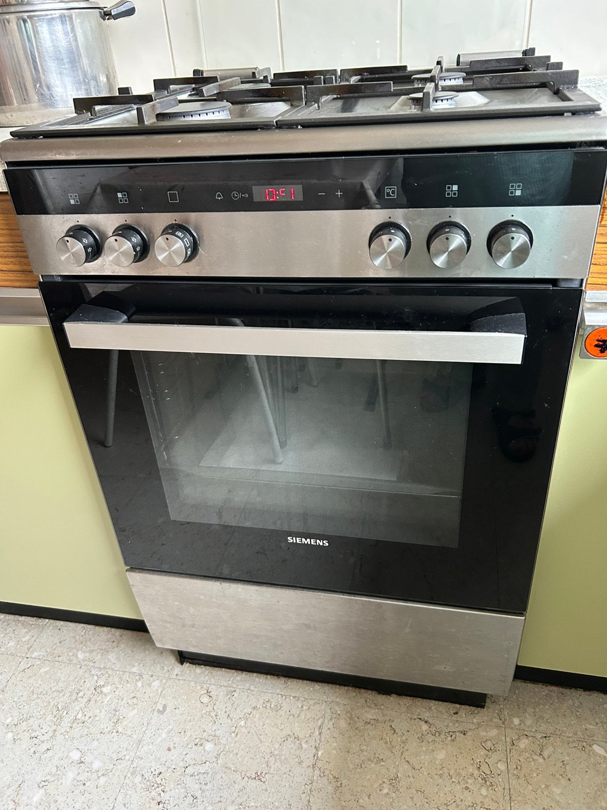 Gasfornuis met elektrische oven, Elektronische apparatuur, Ophalen, Zo goed als nieuw