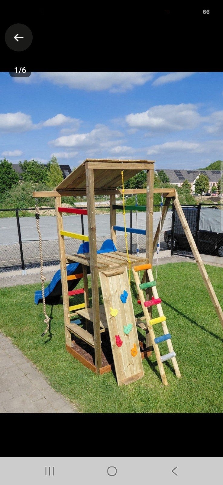 speeltoren als nieuw, Kinderen en Baby's, Speelgoed | Buiten | Speeltoestellen, Ophalen, Glijbaan
