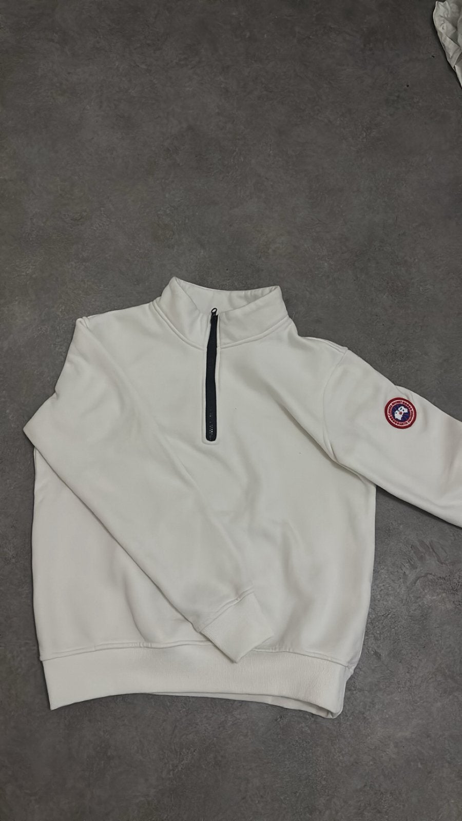 Pull demi zip canada goose S, Enlèvement ou Envoi, Neuf, Taille 46 (S) ou plus petite, Blanc