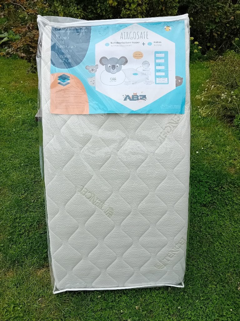 babymatras ademend Airgosafe Koala perfecte staat 60x120x13, Ophalen, Zo goed als nieuw, Minder dan 140 cm, Matras