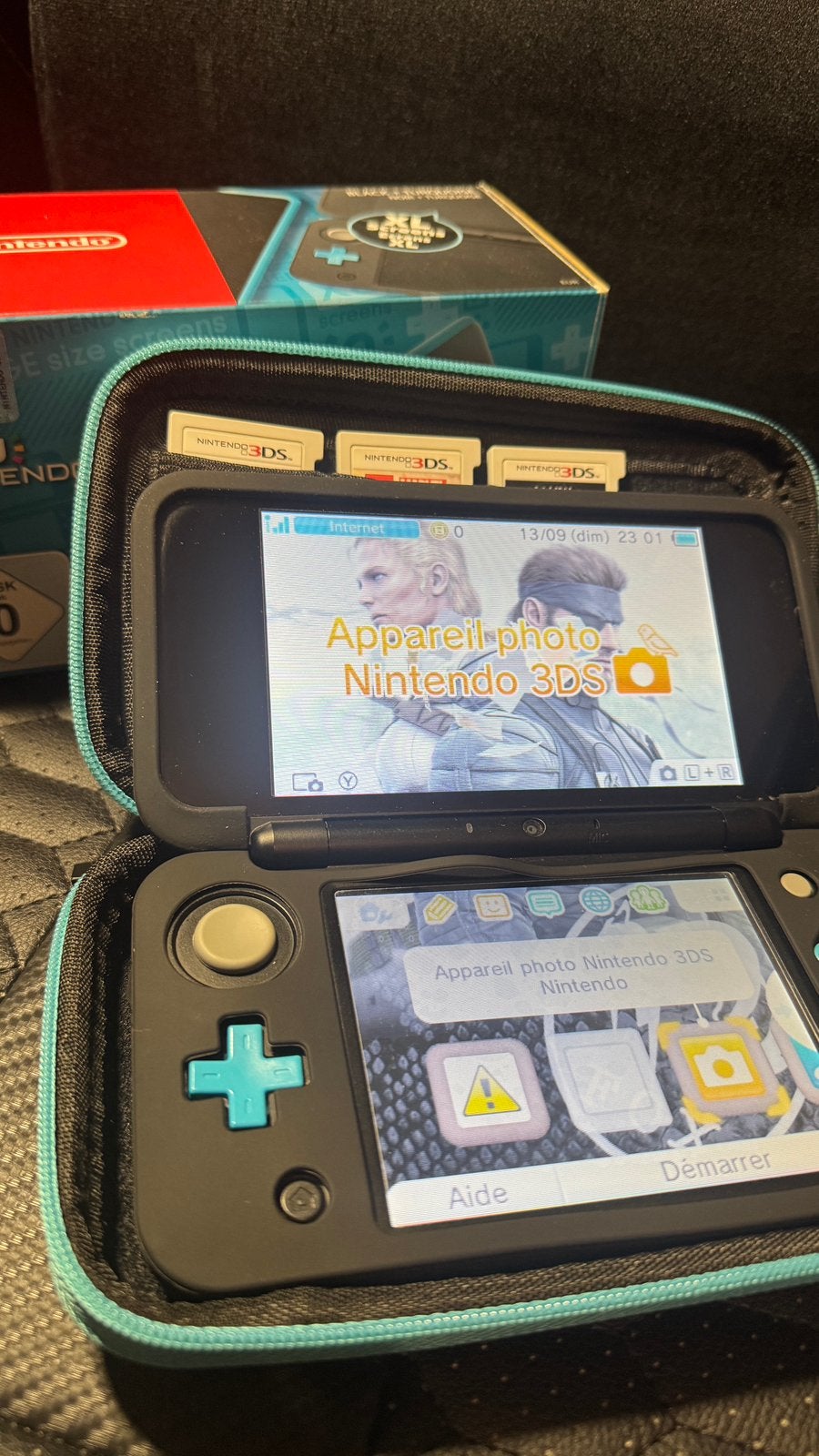 Nieuwe Nintendo 2DS XL + doos + oplader + 4 games + accessoi, Games en Spelcomputers, Ophalen of Verzenden, Gebruikt, Zwart, Met games