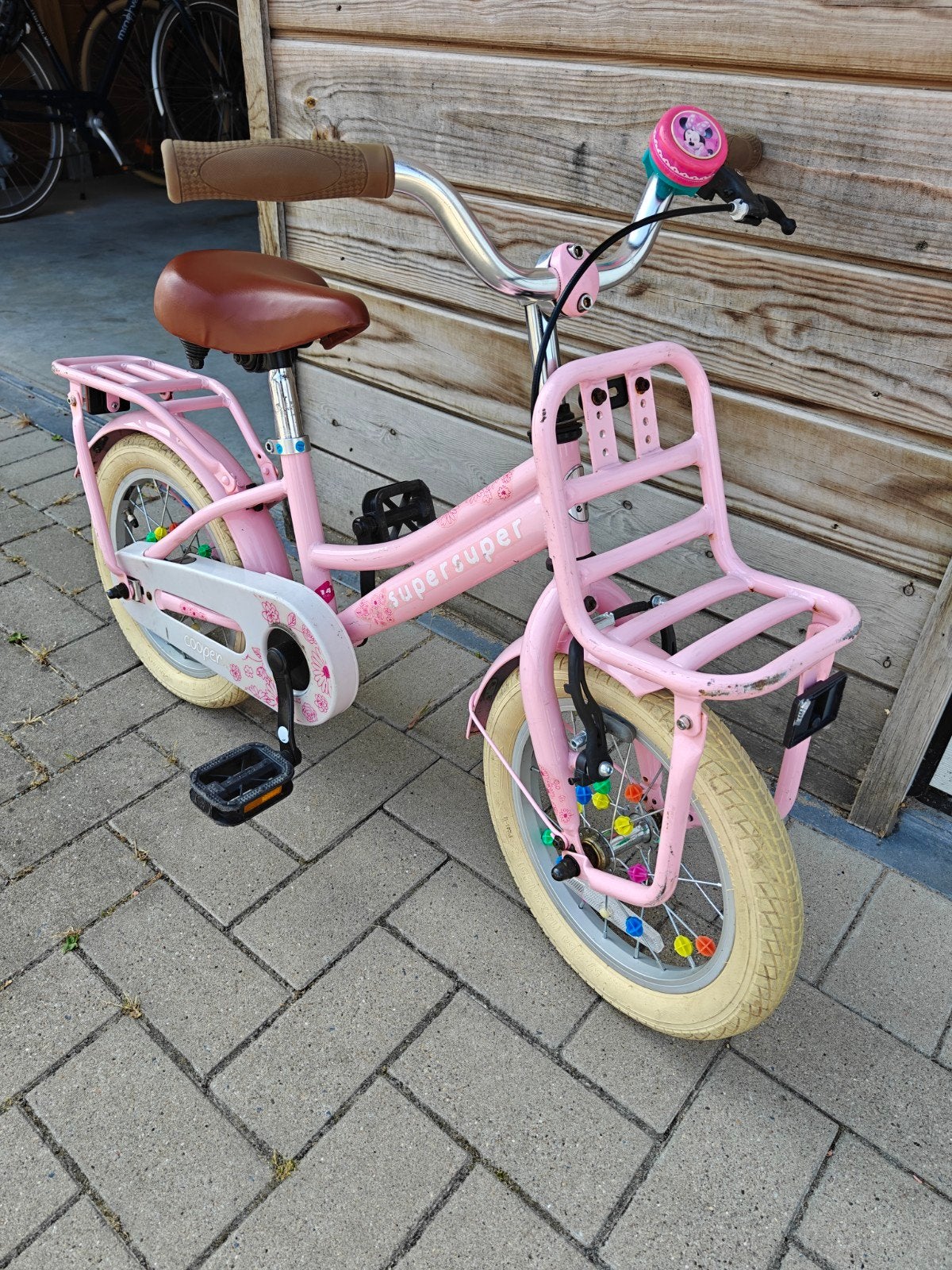 beginners fietsje Roze, Ophalen, Gebruikt, Terugtraprem, 14 inch of minder