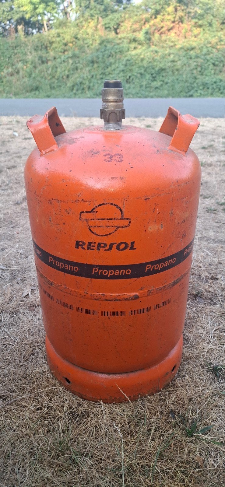 spaanse gasfles repsol propaan leeg, Ophalen