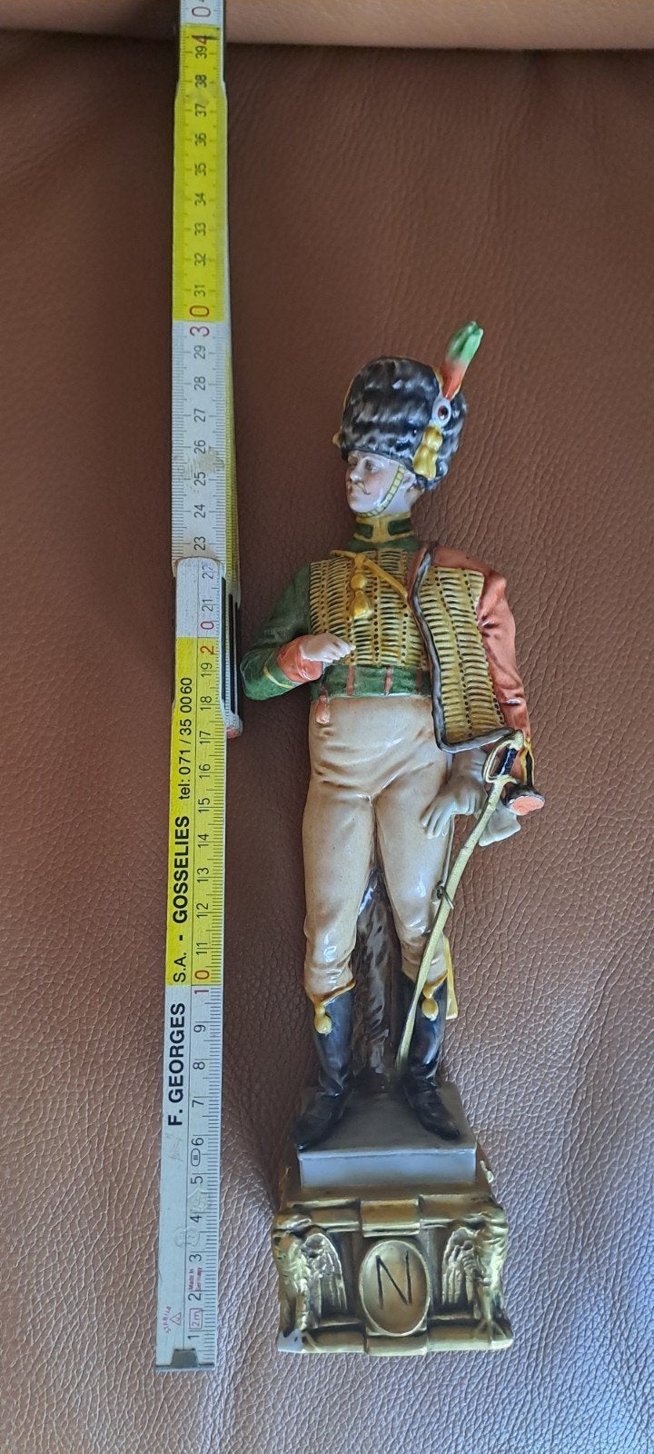 Napoleon-beeldje op een geëmailleerde porseleinen basis, Antiek en Kunst, Ophalen