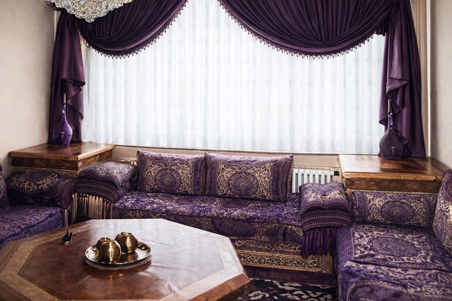 tissu pour salon marocain + rideaux, Ophalen