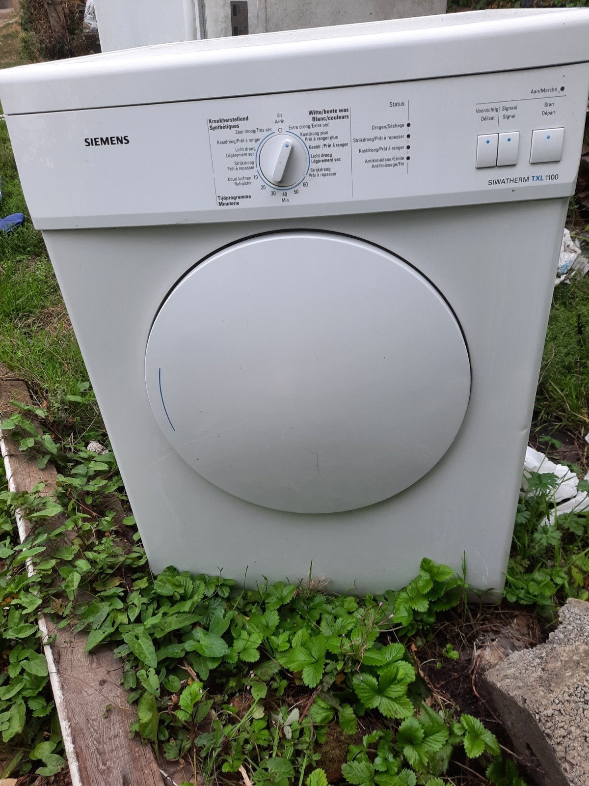 sèche linge à évacuation, Enlèvement