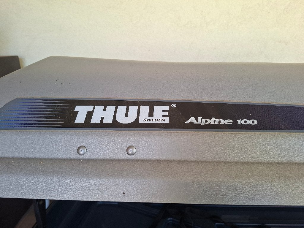 Dakkoffer thule alpine 100, Autos : Divers, Coffres de toit, Enlèvement, Utilisé