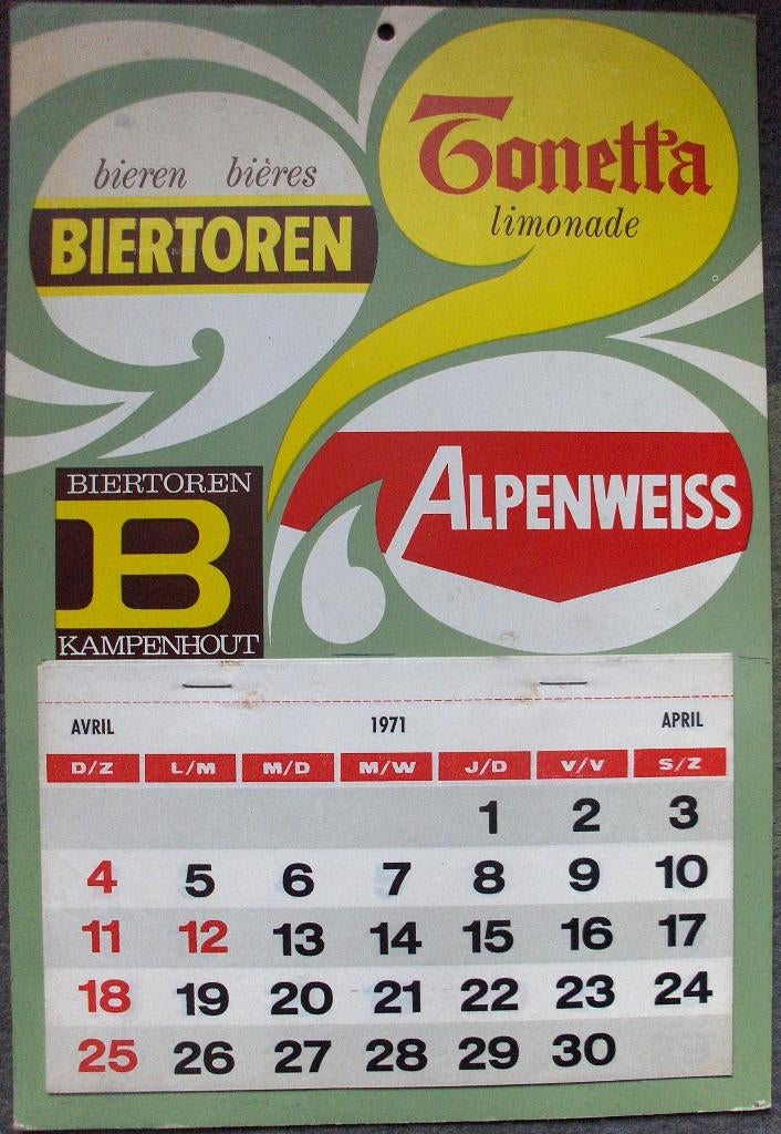 Ik zoek Tonetta - Biertoren kalenders - wie biedt wat aan?, Verzamelen, Ophalen of Verzenden, Gebruikt, Overige typen, Overige merken