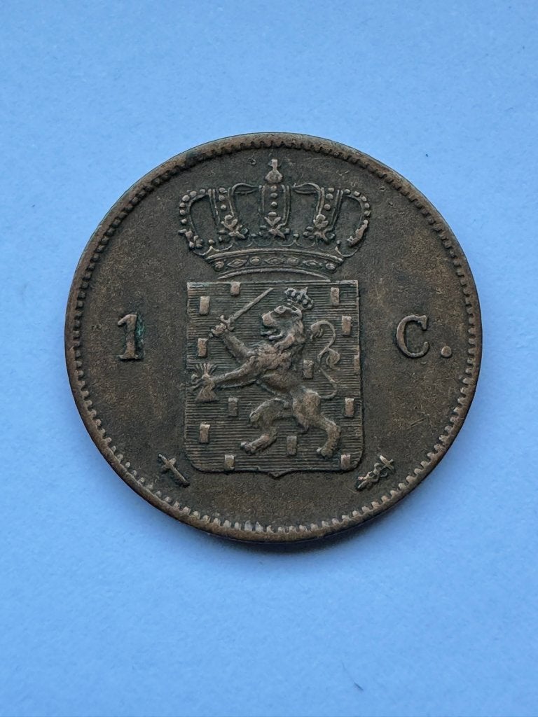 Nederland - 1 cent 1863, Ophalen of Verzenden, Koning Willem III, 1 cent, Losse munt
