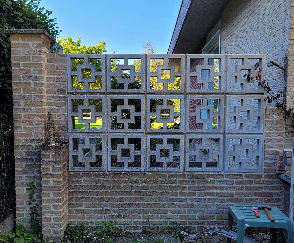 Mur de jardin GRATUIT avec motif géométrique, 200 cm ou plus, Utilisé, Autres matériaux, 150 à 200 cm