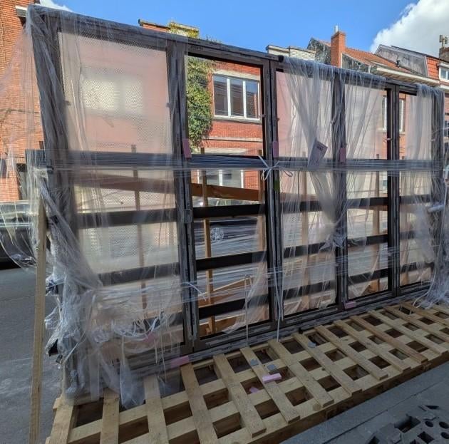 TE Koop -  profiel 5-delige accordeonraam, Ophalen, Nieuw