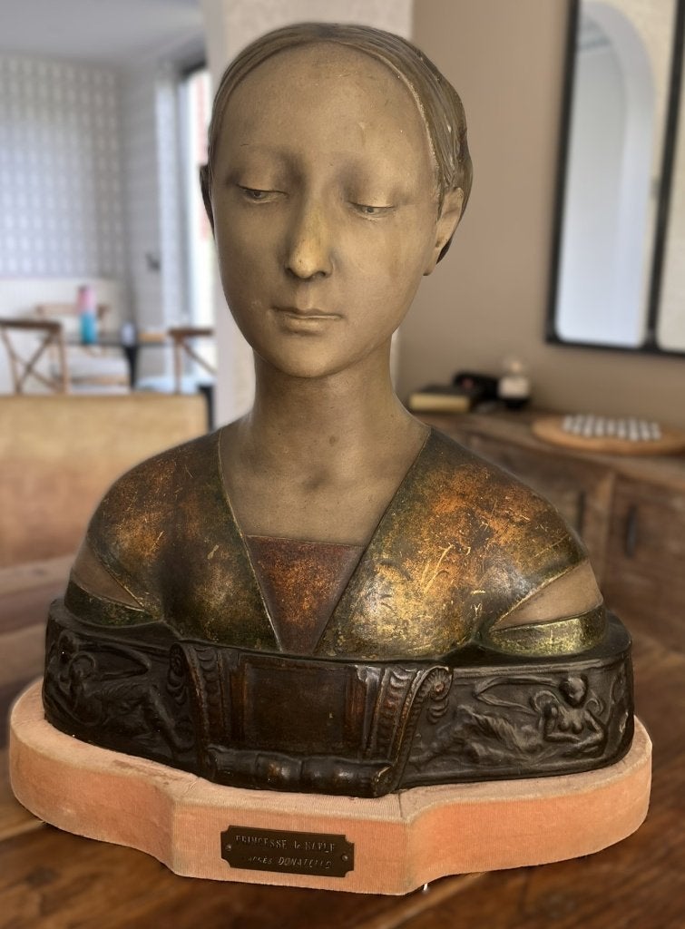 Buste classique 'Princesse de Naples' — d'après Donatello, Antiquités & Art, Buste, Enlèvement, Multicolore, Femme