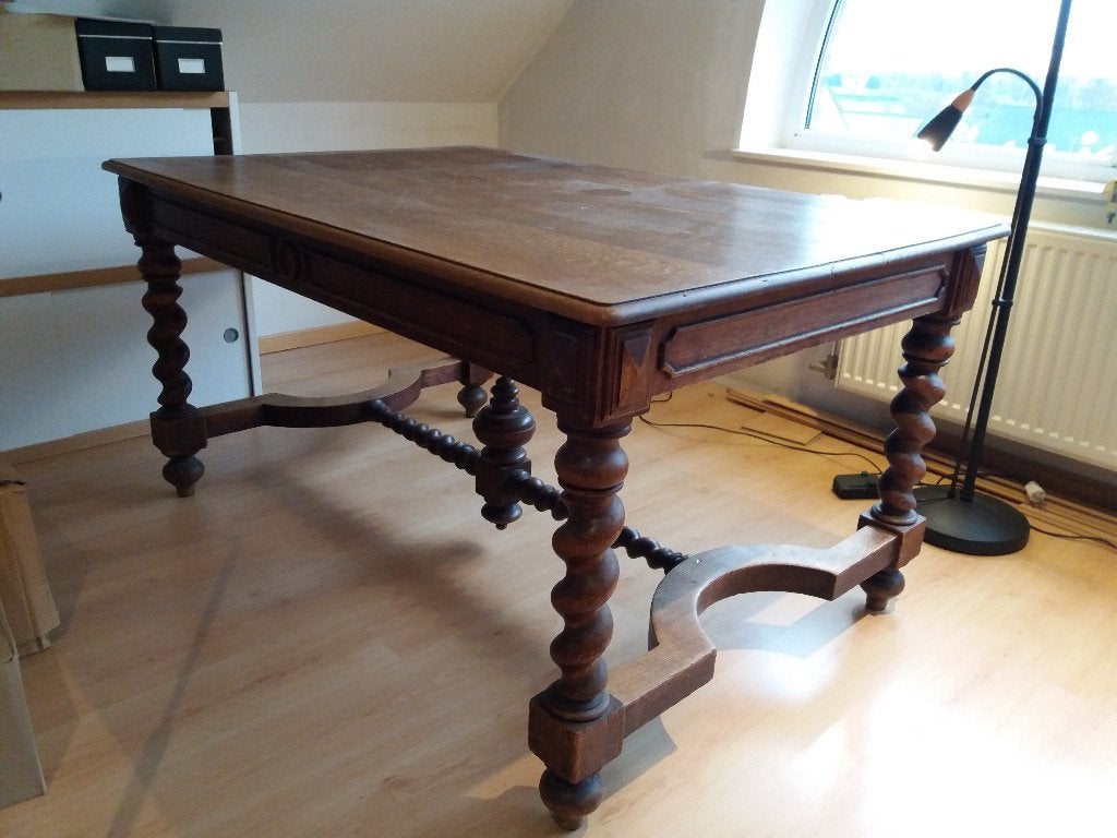 Table ancienne en bois massif, 100 à 150 cm, Enlèvement, Utilisé, 50 à 100 cm