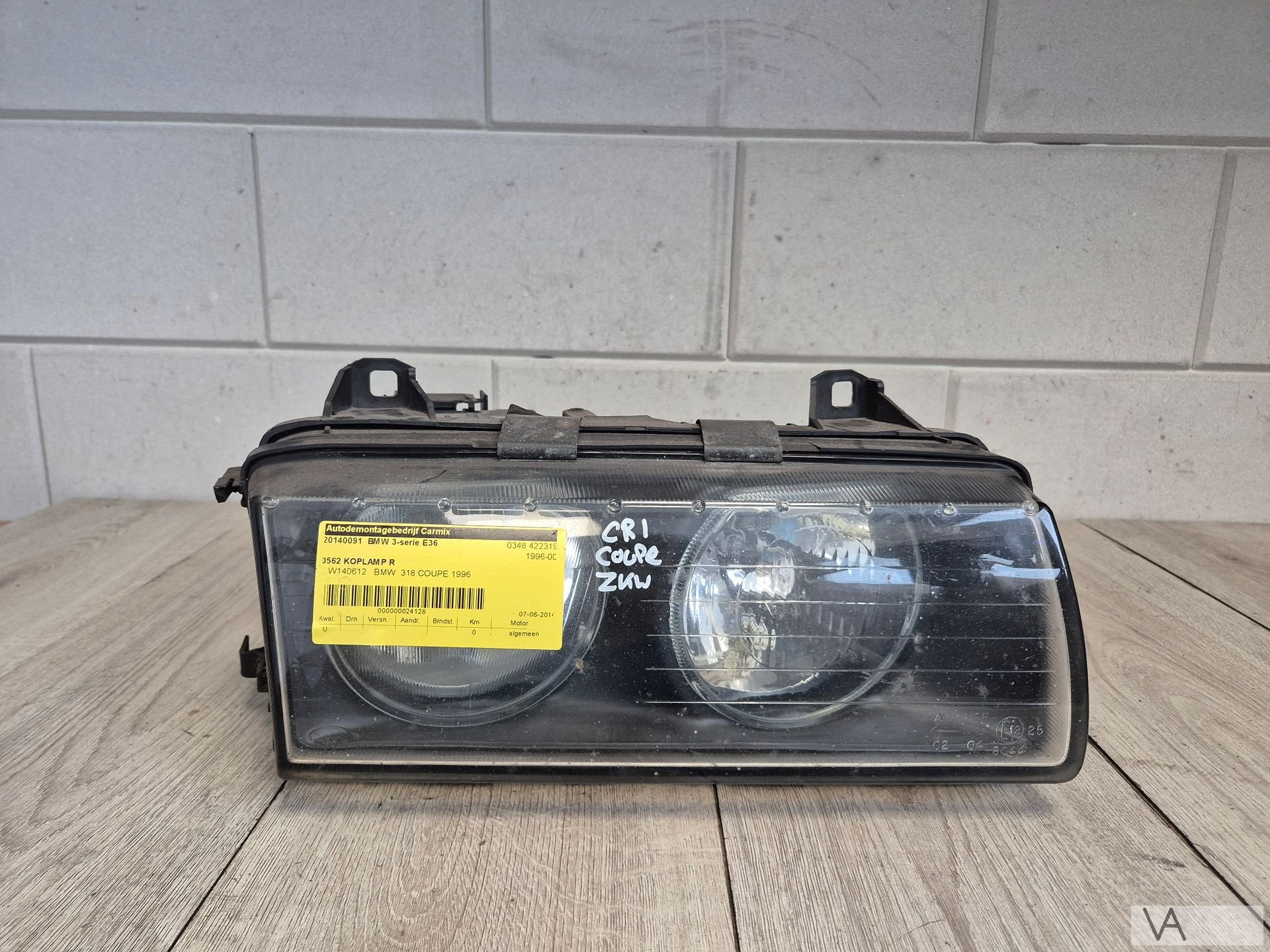 Koplamp rechts BMW 3 serie E36 1990 - 1998 ZKW 8363500 €70, Gebruikt, -, -, Ophalen of Verzenden