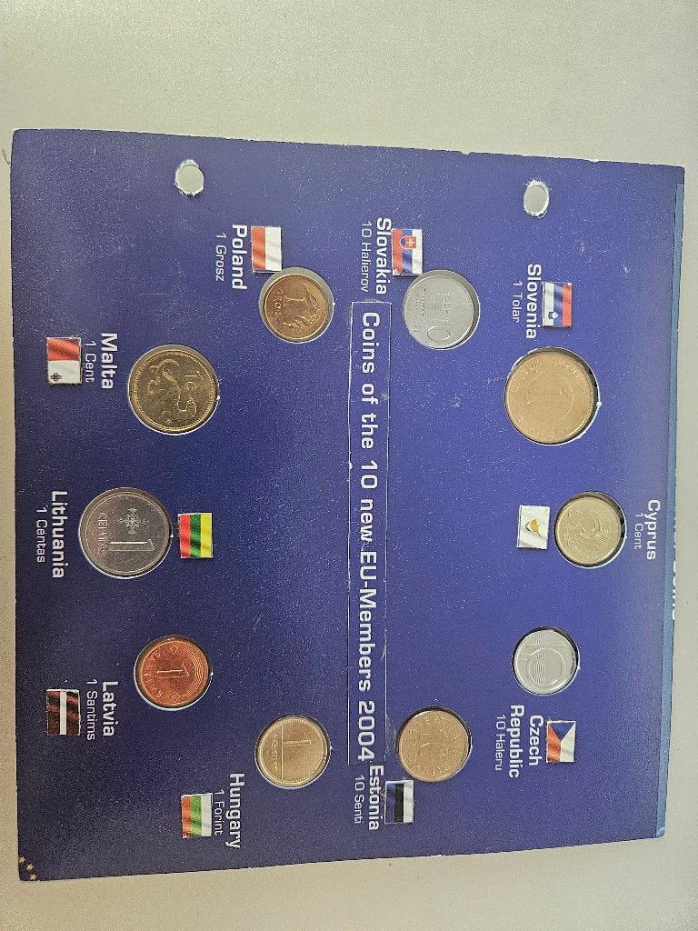 Coins of the 10 new EU members 2004, Ophalen of Verzenden, Gebruikt